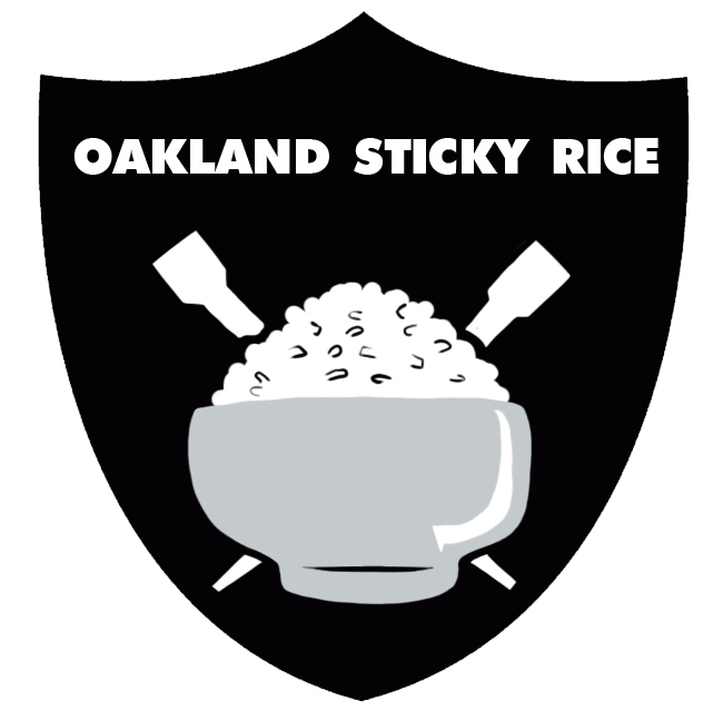 Oakland Raiders Sticky Rice Logo iron on transfers